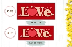 Love Hearts Coffee Mug Wrap, Love Mug Print Product Image 2