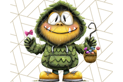 Monster Kids Clipart PNG, Cute Halloween Costume Art Product Image 2