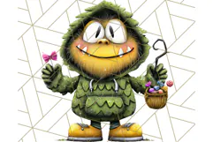 Monster Kids Clipart PNG, Cute Halloween Costume Art Product Image 2