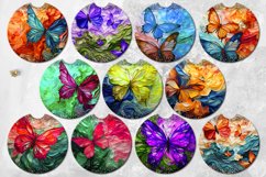 3D Papercut Butterfly | Car coaster &amp; key chain sublimation Product Image 2