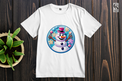 Cute Snowman Cartoon Clipart Sublimation PNG Product Image 2