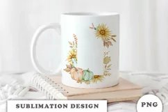 Watercolor Autumn Pumpkins frame png Product Image 2