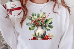 Winter Christmas Greenery Clipart, Christmas Greenery Clipar Product Image 2