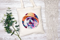 Summer French Lapdog Illustration, Summer Dog PNG Product Image 2