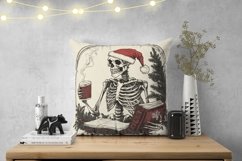 Christmas Skull Pillowcase, Christmas Tree Pillow Case PNG Product Image 2