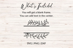 Botanical Wedding Frame SVG With Leaf Details Product Image 2