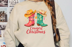 Cowgirl Christmas Sublimation, Christmas Png Product Image 2