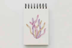 Wavy Ocean Seaweed Pastel Plant Aquatic Flora PNG Summer Product Image 5