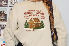 Vintage Christmas House Sublimation, Christmas Png Product Image 3