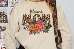 Blessed Mom Sublimation, Retro Mama Png Product Image 2