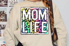 Leopard Momlife Sublimation, Retro Mama Png Product Image 2