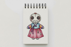 Korean Hanbok Girl Voodoo Doll Stitched PNGHa lloween Product Image 5