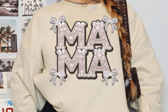 Mama Lace Bow Sublimation, Retro Mama Png Product Image 2