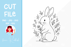 Easter SVG Line Art Cut File Product Image 1