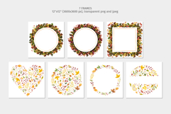 Fall Clipart, Patterns, Frames with Autumn Leaves Product Image 4