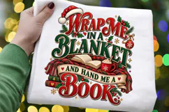 Wrap Me in a Blanket and Hand Me a Book Christmas Design Product Image 4