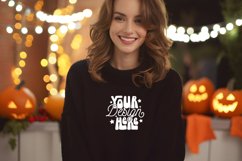Gildan 18000 Black Mockup, Halloween Gildan 18000 Mockup Product Image 1