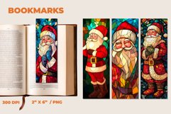 Santa stained glass bookmark, stained glass bookmark Product Image 1