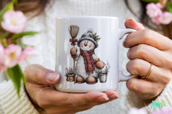 Whimsical Christmas Snowmans Clipart Product Image 4
