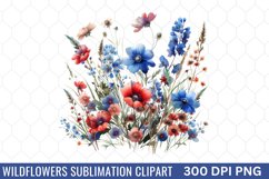 Wildflowers Sublimation Clipart Product Image 1
