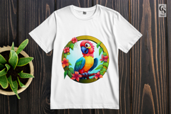 Colorful Tropical Parrot Clipart Sublimation PNG Product Image 2