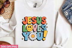 JESUS LOVES YOU PNG, Jesus Sublimation PNG Product Image 3