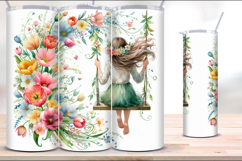4 Spring Girl Tumbler Wrap Sublimations, 20 oz Product Image 4