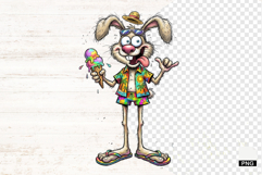 Whimsical Summer Beach Bunny Clipart Product Image 1