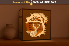 Deer Nursery Night Light SVG laser cut file for Glowforge Product Image 2