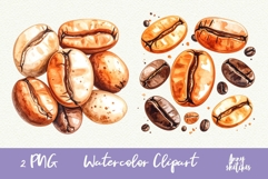 Coffee Beans PNG Halloween Ghost Cafe Clipart Sublimation Product Image 1