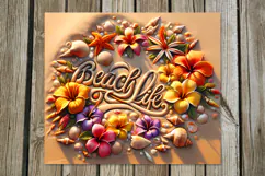 BeachLife flowers | 4 summer Skinny Tumbler Sublimation PL Product Image 2