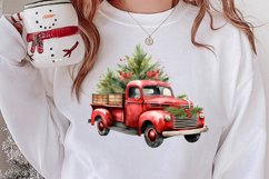 Christmas Cars Watercolor clipart, Christmas Cars Clipart Product Image 2