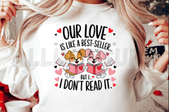 Dog Illustration With Love Quote For Valentines Day Theme Product Image 2