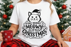 Have Yourself A Meowy Little Christmas Svg, Cat Lover Svg. Product Image 3