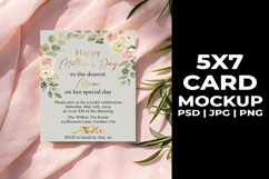 Floral Card Mockup 5x7 Invitation PSD JPEG Product Image 2