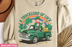 A Truckload Of Luck PNG, St Patricks Day Sublimation PNG Product Image 2
