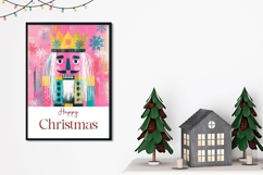 Pink Christmas Nutcracker Greeting Card Design Product Image 2