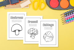 A to Z Vegetable Coloring Book Printable Product Image 2