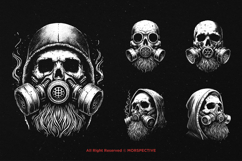 10 Bundle Dark Art Gas Mask Skull Head Gothic Doom Product Image 3