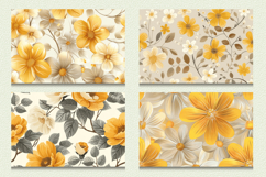 Beige &amp; Yellow Flowers Cutting Boards sublimation Design Product Image 2