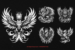 10 Bundle Dark Art Phoenix Flaming Bird Flying Myth Creature Product Image 3