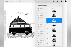100 Procreate Mountains Stamp Brushes Product Image 3