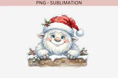 Christmas peeking character png design for T-shirts Product Image 2