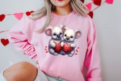 Couple Animal Valentines Day Clipart, Watercolor Couple Product Image 2