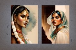 Desi art, Indian woman illustration 14 PNG Product Image 2