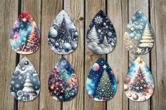 Christmas snowflake | 8 xmas Teardrop earring Sublimation Product Image 2