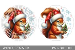 Christmas Squirrel Wind Spinner. Christmas Wind Spinner Product Image 1