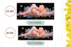 Pink Clouds Mug Wrap, Sky Mug Design, Abstract Mug Template Product Image 2