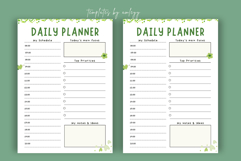 Kawaii Greenery Hourly Daily Planner Template - Editable Product Image 2