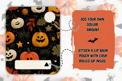 Cartoon Pumpkins Money Card Design, Cartoon Money Card Product Image 2